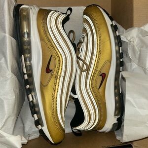 Nike Air Max 97 Metallic Gold and Black Sneakers